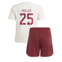 Dětský fotbalový dres Bayern Munich Thomas Muller #25 2023-24 Třetí Krátký Rukáv (+ trenýrky)